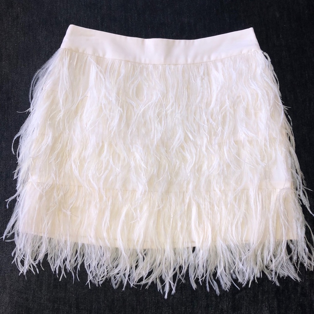 Club Monaco Ostrich Feather Skirt